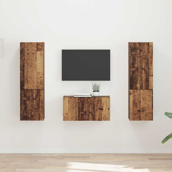 vidaXL Ensemble meuble TV 5 pcs Bois Ancien Bois d'ing&eacute;nierie