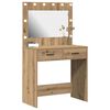 vidaXL Table de Toilette Ch&ecirc;ne artisanal 78,5 x 41 x 135 cm