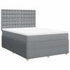 vidaXL Sommier &agrave; lattes de lit avec matelas Gris clair 160x200cm Tissu