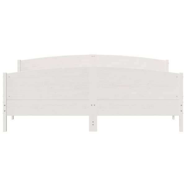 vidaXL Cadre de lit sans matelas blanc 180x200 cm bois massif de pin