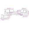vidaXL Ensemble de canapés 3 pcs avec coussins Marron Tissu