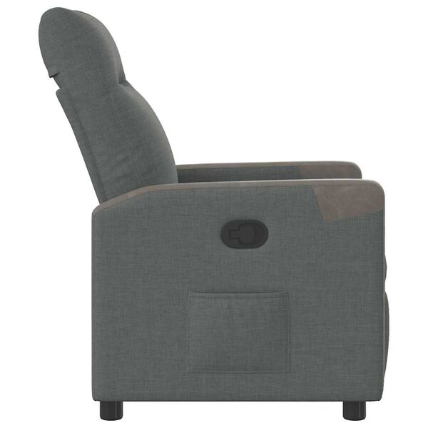 vidaXL Fauteuil inclinable Gris fonc&eacute; Tissu