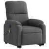 vidaXL Fauteuil inclinable de massage &eacute;lectrique gris fonc&eacute;