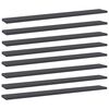 vidaXL Panneaux de biblioth&egrave;que 8 pcs Gris 80x10x1,5 cm Agglom&eacute;r&eacute;