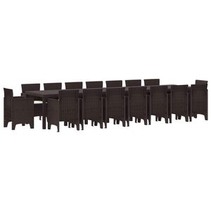 vidaXL Ensemble de salle &agrave; manger de jardin avec coussins 17 pcs