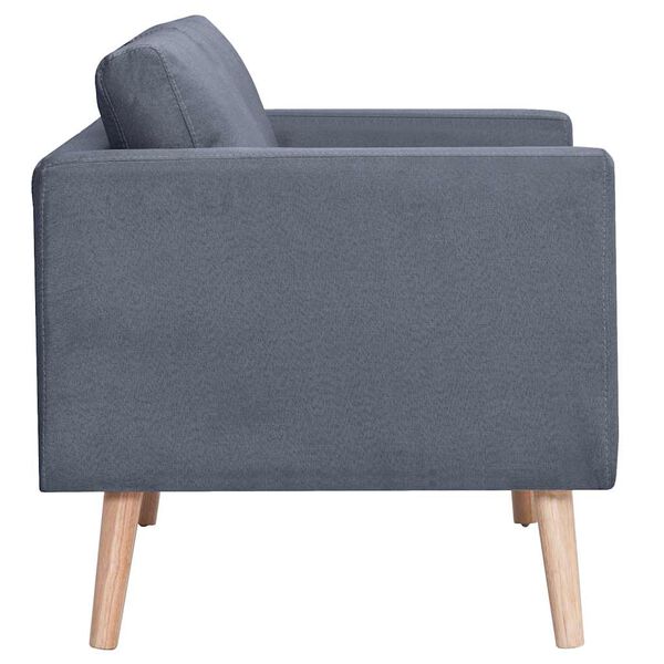 vidaXL Canap&eacute; &agrave; 2 places Tissu Gris fonc&eacute;
