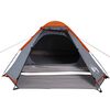 vidaXL Tente de camping à dôme 2 personnes gris et orange imperméable