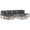 vidaXL Salon de jardin 7 pcs avec coussins anthracite r&eacute;sine tress&eacute;e