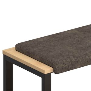 vidaXL Coussin de banc Tissu en su&egrave;de synth&eacute;tique Gris fonc&eacute;