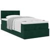 vidaXL Cadre de lit ottoman avec matelas vert fonc&eacute; 80x200 cm velours