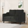 vidaXL Canap&eacute; &agrave; 2 places Noir 120 cm Tissu