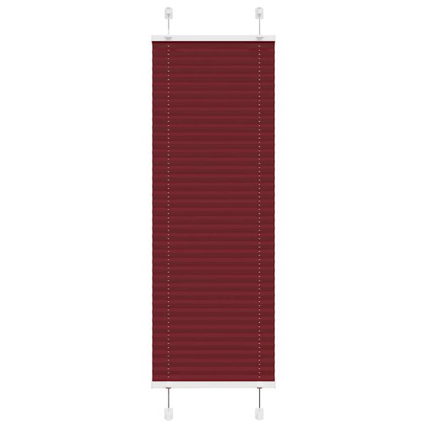 vidaXL Store pliss&eacute; rouge bordeaux 40x100 cm largeur du tissu 39,4 cm