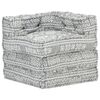 vidaXL Pouf modulaire Gris clair Tissu