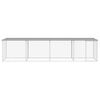 vidaXL Poulailler avec toit gris clair 403x98x90 cm acier galvanisé