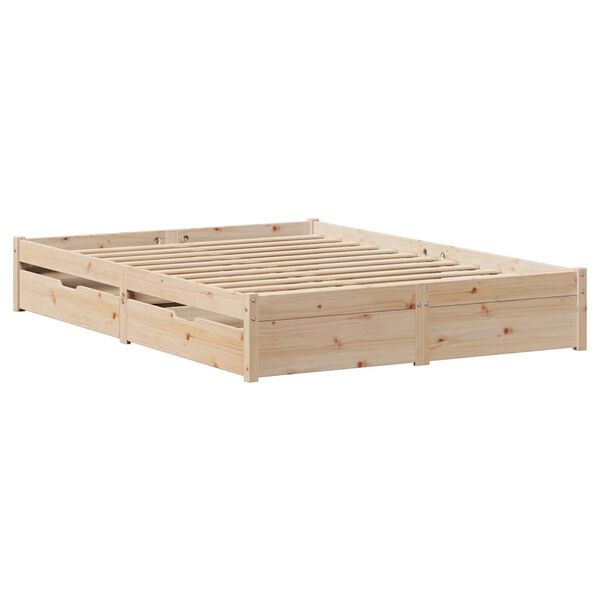 vidaXL Cadre de lit sans matelas 140x190 cm bois de pin massif