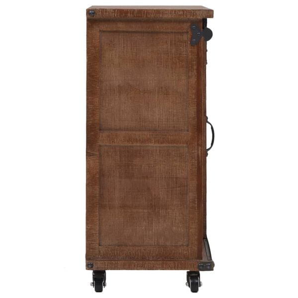 vidaXL Armoire de rangement Bois de sapin massif 64x33,5x75 cm Marron