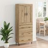vidaXL Haut Armoire 2 pcs Ch&ecirc;ne artisanal Bois d'ing&eacute;nierie