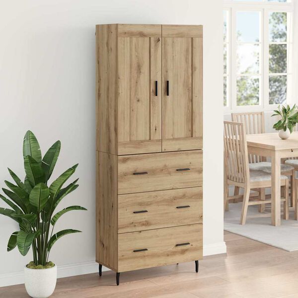 vidaXL Haut Armoire 2 pcs Ch&ecirc;ne artisanal Bois d'ing&eacute;nierie