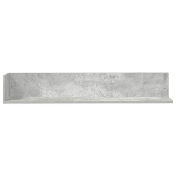 vidaXL &Eacute;tag&egrave;res murales 2 pcs gris b&eacute;ton 100x16,5x16,5 cm