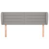 vidaXL T&ecirc;te de lit avec oreilles Gris clair 147x23x78/88 cm Tissu