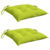 vidaXL Coussins de chaise lot de 2 vert brillant 50x50x7 cm