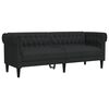 vidaXL Ensemble de canapés 2 pcs noir tissu