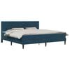 vidaXL Cadre de lit avec matelas Bleu 180 x 200 cm Velours