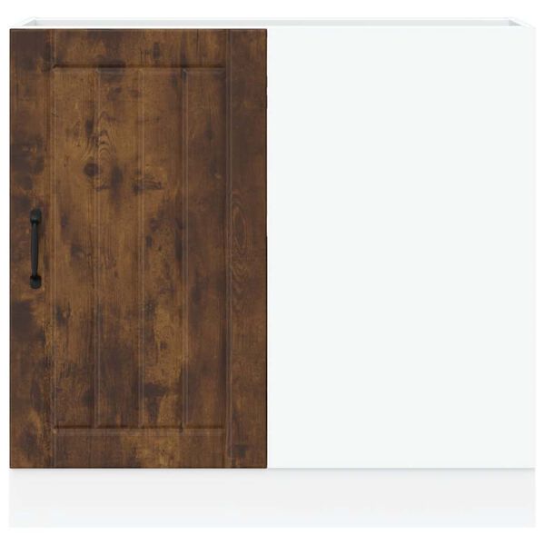 vidaXL Meuble bas de cuisine Lucca chêne fumé bois d'ingénierie