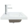 vidaXL Lavabo encastré avec robinet 101x39x18 cm Céramique Blanc