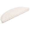 vidaXL Tapis d'escalier 10 pi&egrave;ces 56 x 17 x 3 cm Blanc Demi-rond