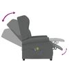 vidaXL Fauteuil de massage inclinable Gris fonc&eacute; Tissu