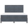 vidaXL Lit &agrave; ressorts avec matelas Gris fonc&eacute; 180 x 200 cm Velours