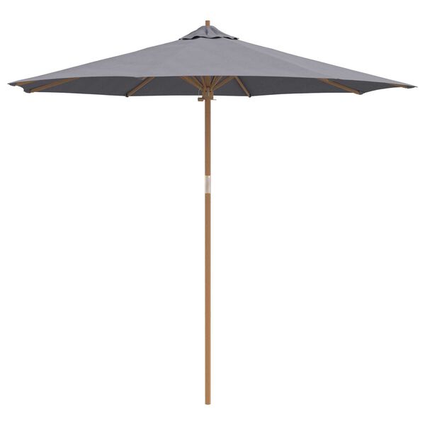vidaXL Parasol de jardin Gris fonc&eacute; &Oslash; 270 x 260 cm Bambou