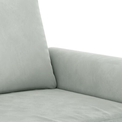 vidaXL Ensemble de canapés 3 pcs avec coussins gris clair velours