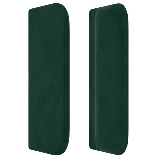 vidaXL T&ecirc;te de lit avec oreilles Vert fonc&eacute; 83x16x78/88 cm Velours