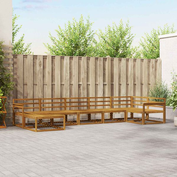 vidaXL Ensemble de canap&eacute;s d'ext&eacute;rieur 7 pcs Naturel