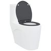 vidaXL Si&egrave;ge de toilette Anthracite 47 x 37,5 x 3,8 cm Duroplast