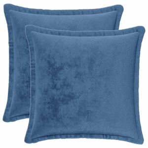 vidaXL Coussin de jet&eacute; 2 pc HOUTEN Bleu clair 30 x 30 cm Flanelle