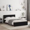 vidaXL Cadre de lit sans matelas noir 120x190 cm