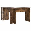 vidaXL Bureau d'angle Ch&ecirc;ne fum&eacute; 140 x 113,5 x 75 cm Bois d'ing&eacute;nierie