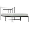 vidaXL Cadre de lit métal sans matelas avec tête de lit noir 107x203cm