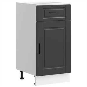 vidaXL Armoire de cuisine Porto noir bois d'ing&eacute;nierie