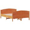 vidaXL Cadre de lit sans matelas cire marron 140x190cm bois pin massif