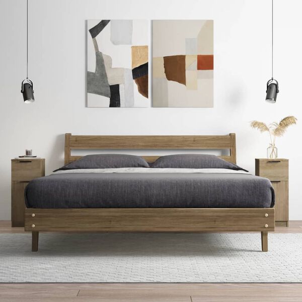 vidaXL Buffets 2 pcs Ch&ecirc;ne Sonoma 30x30x70 cm Bois d'ing&eacute;nierie