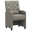 vidaXL Chaises de Salle &agrave; Manger avec Roues 2 pcs Gris clair
