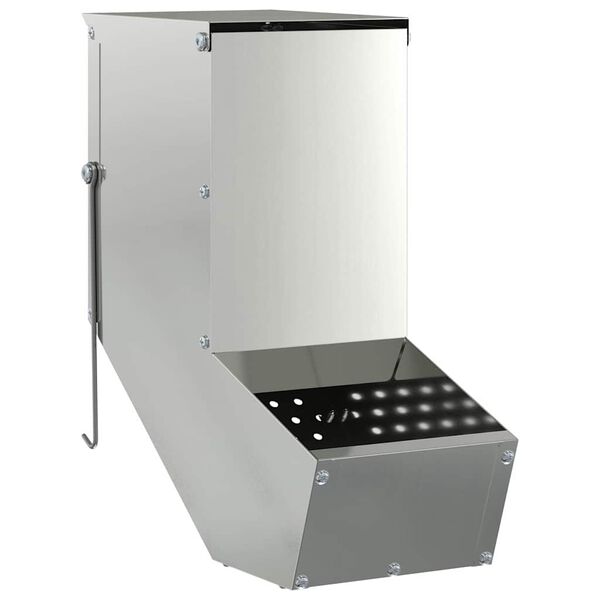 vidaXL Distributeur pour lapins Argent 12,5 x 26 x 28,5 cm