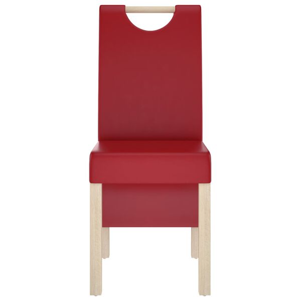 vidaXL Chaises &agrave; manger lot de 6 rouge bordeaux similicuir