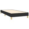 vidaXL Sommier &agrave; lattes de lit avec matelas et LED Noir 90x190cm Tissu