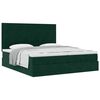 vidaXL Cadre de lit ottoman avec matelas vert fonc&eacute; 160x200 cm velours