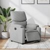 vidaXL Fauteuil inclinable &eacute;lectrique Gris clair Tissu